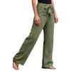 Women's Color Elastic Waist Breathable Loose Cotton And Linen Pants