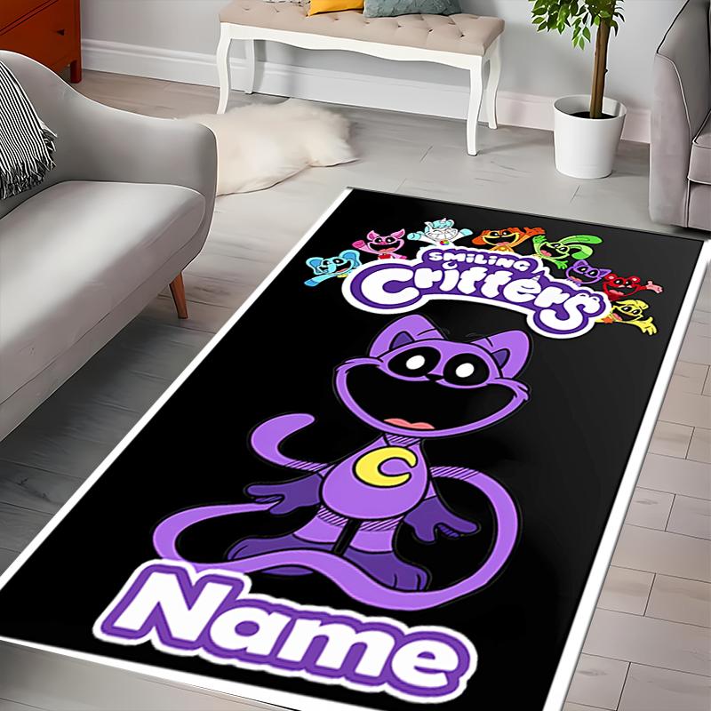 Custom personalization Smiling Critters Area Rug - Perfect For Kitchen, Bathroom,Laundry Room Decor Large Size Available,Gift All Seasons