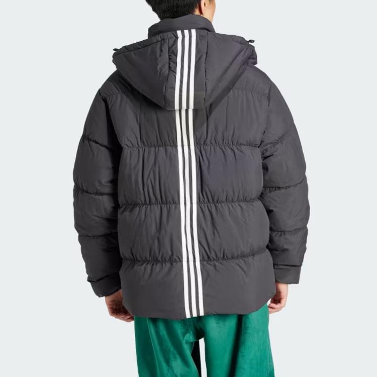 Adidas Originals Trefoil Rifta Down Regen Hooded Puffer Jacket Men Outerwear Black White HZ0688