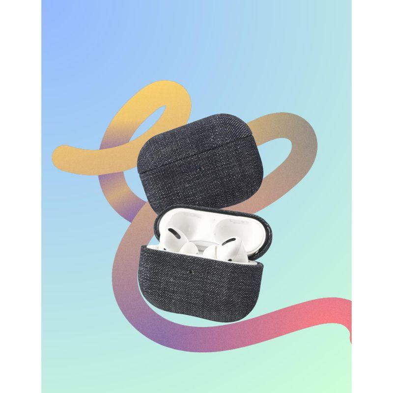 

Sherehoo Gangshan Raw Pulp Harsh Denim Earphone Case AirPods Pro 2 Retro Minority Simple Original Cow Bluetooth Headset 23 Protective Case Airpods4 Apple AirPods Dark gray