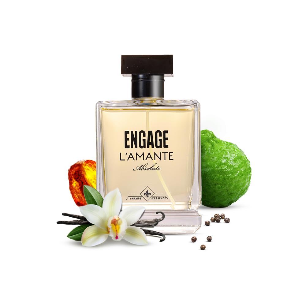 

Engage L amante Absolute Eau De Parfum For Men Long Lasting Spicy Fragrance Premium Skin Friendly 100ml