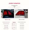 LED Taillight Assembly with Flowing Turn Signal & Daytime Running Light for 03-08 Toyota Crown 12th Gen