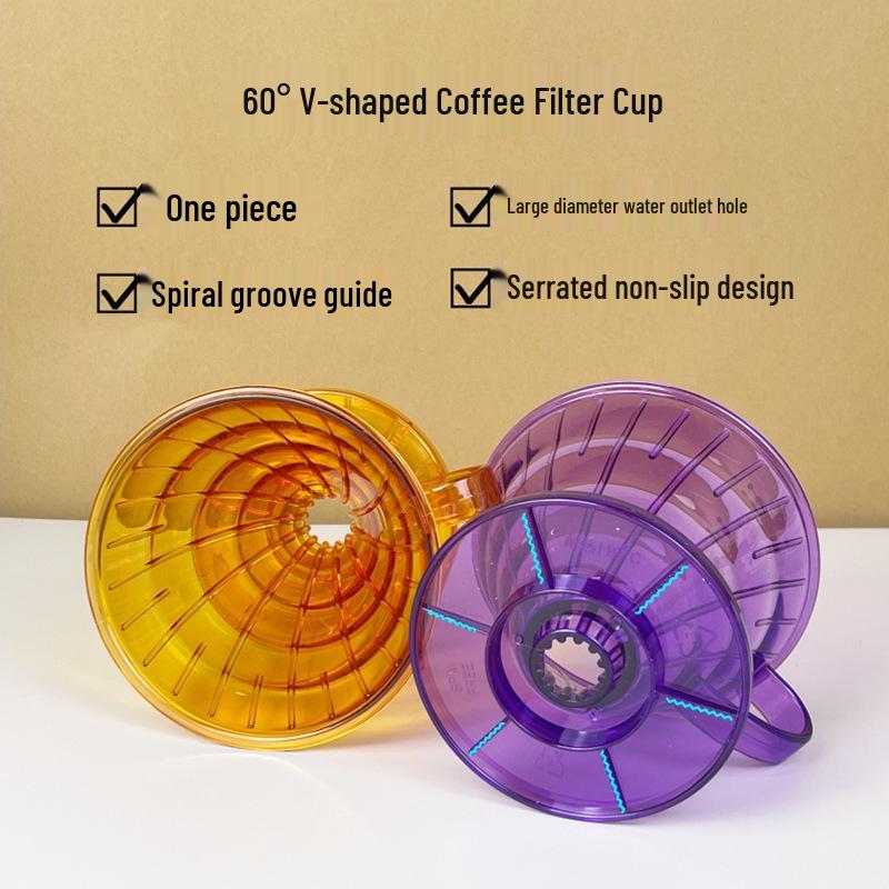 Transparent Pour-Over Coffee Filter Cup - Large Drip Extraction Immersion Cup