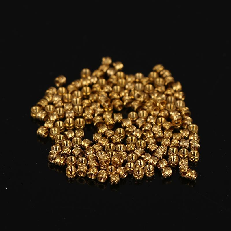 M1 M1.2 M1.4 Brass Threaded Inserts Nut Kit Hot-Melt Copper Nut Knurled Embed Injection Brass Insertnut For 3D Printer Component