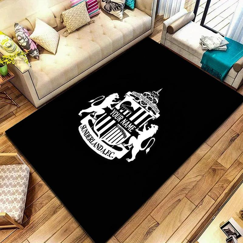 Sunderland Association Football Club Custom Name Carpet Rug For Living Room Bedroom Home Sofa Decoration Kids Play Nonslip Floor Mat