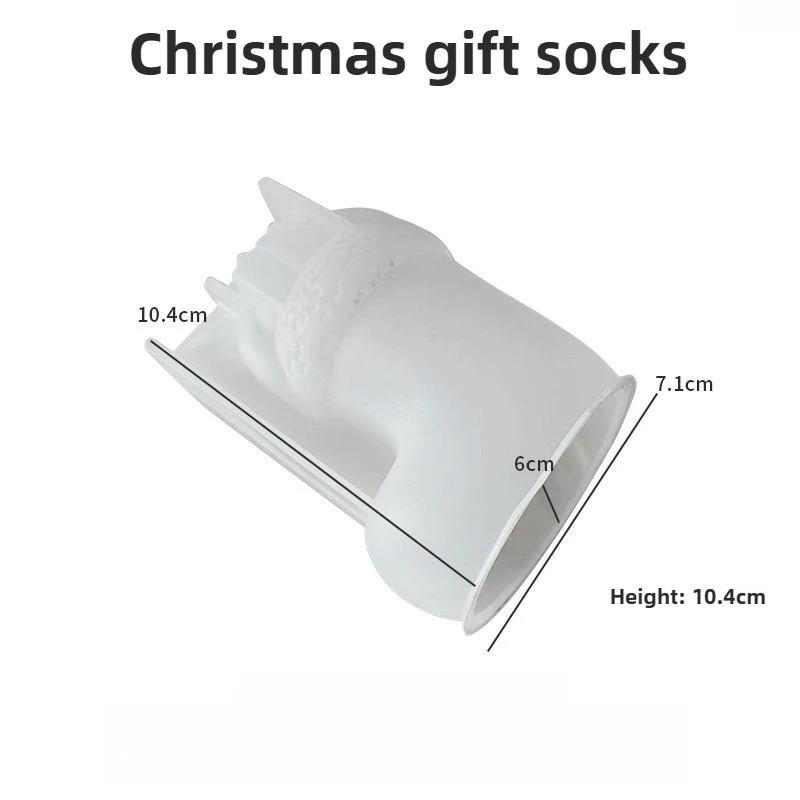 Moule à bougie en silicone Renne de Noël Bonhomme de neige Cloche DIY 3D Chaussette de Noël Résine Plâtre Artisanat Décoration d'hiver pour la maison Cadeaux
