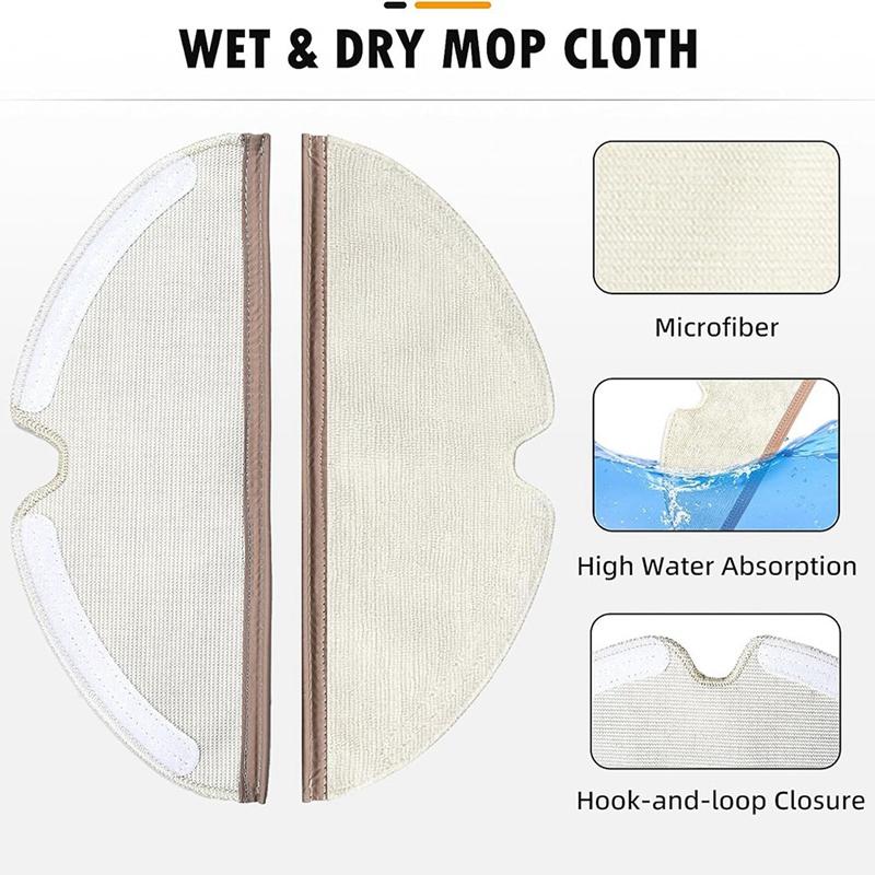 For Roborock Q8 Max /Q8 Max+ Robot Vacuum Cleaner Main Side Brush HEPA Filter Mop Cloths Rags Dust Bag Accessories Parts