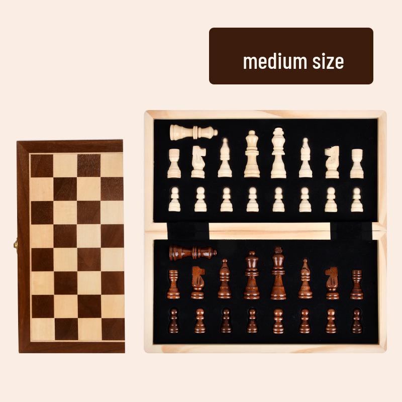 Premium Rosewood Magnetic Foldable Chess Set - High-Quality International Toy