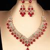 2025 Bridal Rhinestone Necklace & Earring Set: Elegant European-American Wedding Accessories