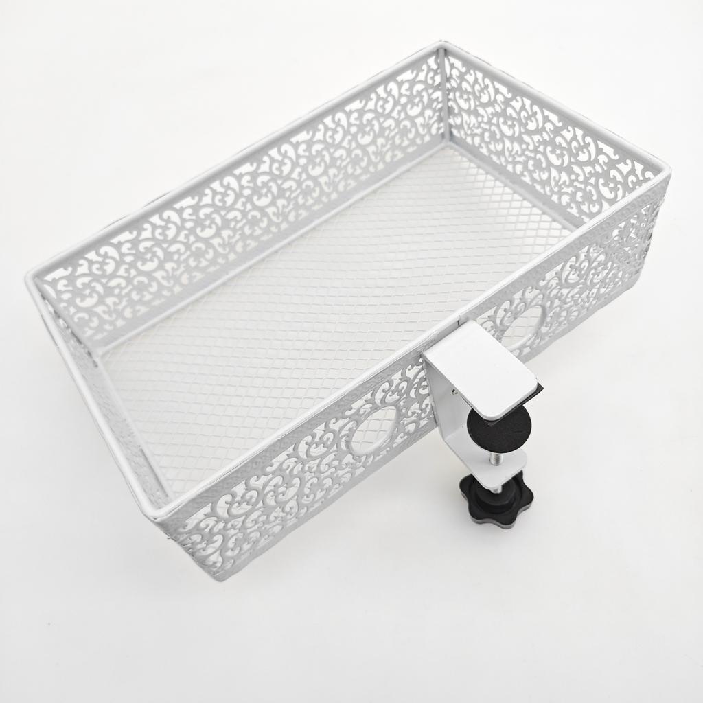 Organizer do przechowywania pod biurkiem Mocowany na zacisk Metalowy kosz-szuflada pod blat (Styl stały)