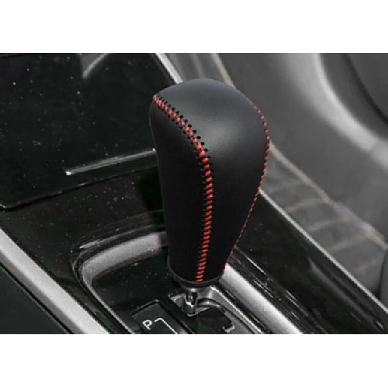 Black Leather Console Gear Shift Knob Trim For Mitsubishi Outlander Sport 11-23