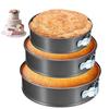 3Pack Professional Cheesecake Baking Molds Springform Pan Tin with Removable Bottom Nonstick Carbon Steel Cakes Mold Baking Tool