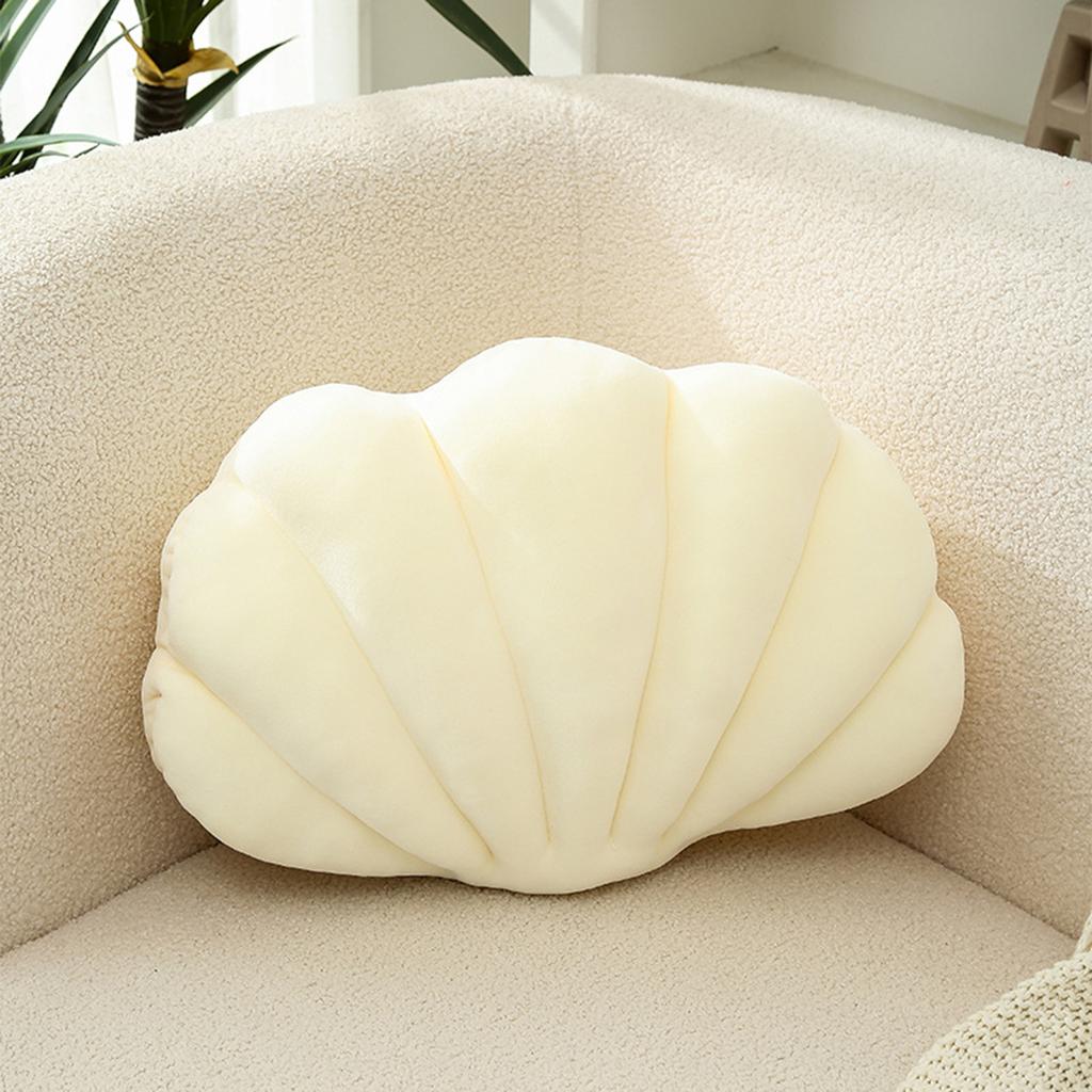 Pillow Cushion Soft Textured Vibrant Color Shell-Shaped Stuffed Throw Pillow Soft Wear Resistant High Elasticity Floor Cushion
