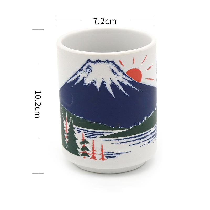 Japanese Style Ceramic Mugs 300ml Tea Wine Sushi Sake Cup Restaurant Decor Water Cup Coffee Mug Tea Cup Asian Culture Gift