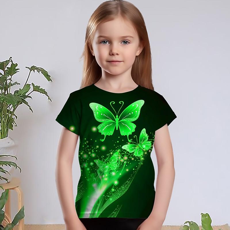 Summer T-Shirt Short Sleeved Energetic Sports Fashion Children Aged 3-12 Outdoor Leisure Daily