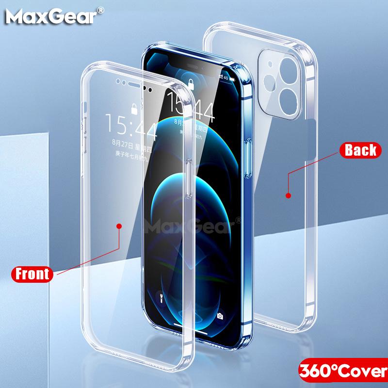 

360 Full Body Front Back Protective Case For iPhone 16 15 12 13 14 11 Pro Max Mini X XR XS Plus Soft Hard Transparent Cover For iPhone 13 Mini