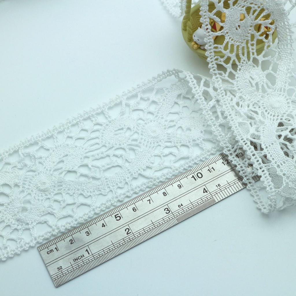Fine White Polyester Barcode Lolita Water Soluble Hollow Lace Embroidery Lace Clothing Accessories