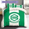 FC Groningen  Pattern Bedding Quilt Set Quilt Cover Pillowcase Home Decoration Birthday Gift (1 * Duvet Cover + 2 * Pillowcase, Without Core)
