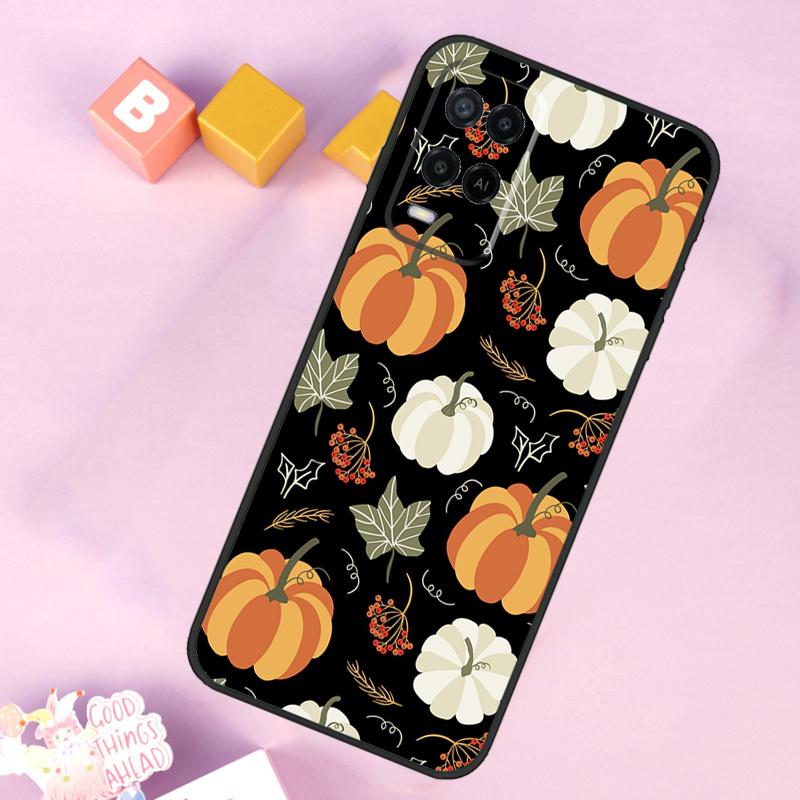 Herbst Kürbis Hülle Für Oppo A54 A74 A94 A40 A60 A80 A18 A38 A58 A78 A98 A96 A76 A16 A15 A17 A57 A5 A6 Pro