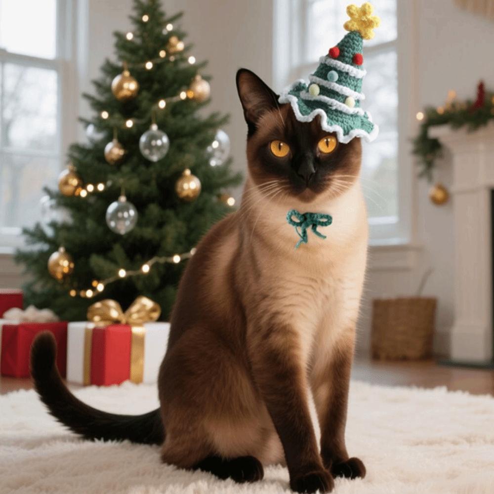 Soft Pet Christmas Hats Comfortable Dog Christmas Tree Hat Pet Costume Pet Cosplay Hat Party