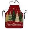 Cross Strap Xmas Kitchen Apron Stain-Resistant Chef Work Uniform Holiday Decor Coveralls  Christmas