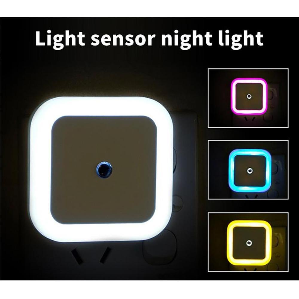LED Night Light Sensor Control Night Lamp Energy Saving LED Sensor Lamp EU US Plug Nightlight for Children Kids Bedroom