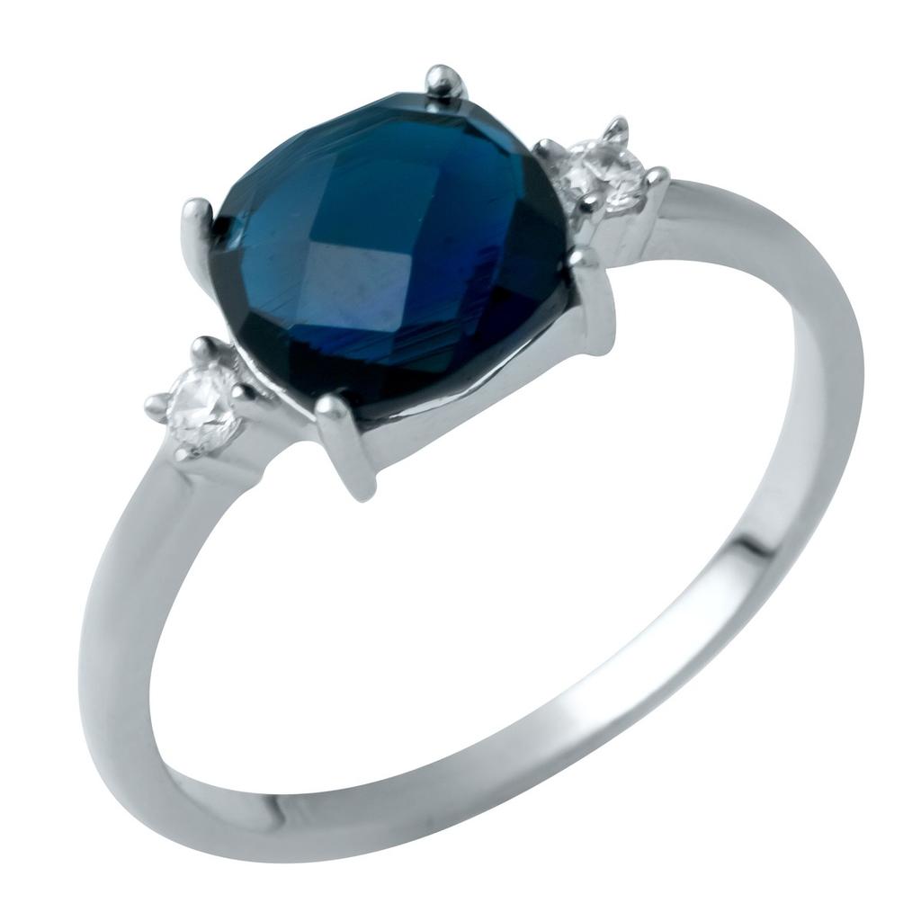 Silver Ring with Nano Sapphire 2.07ct (1946619)