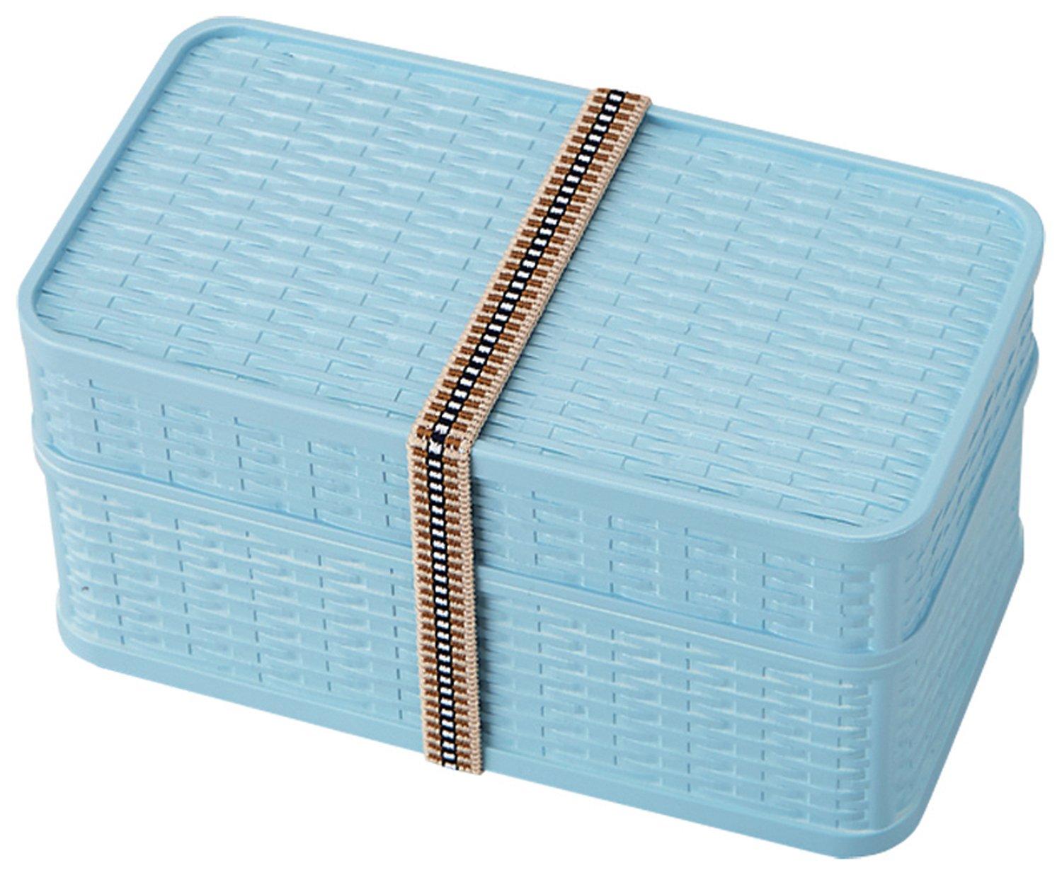 

Takenaka Made in Japan Takenaka Lunch Box Rat Lunch Box 2 Tier Blue 360ml (Top) 180ml, (Bottom) T-76510 синий