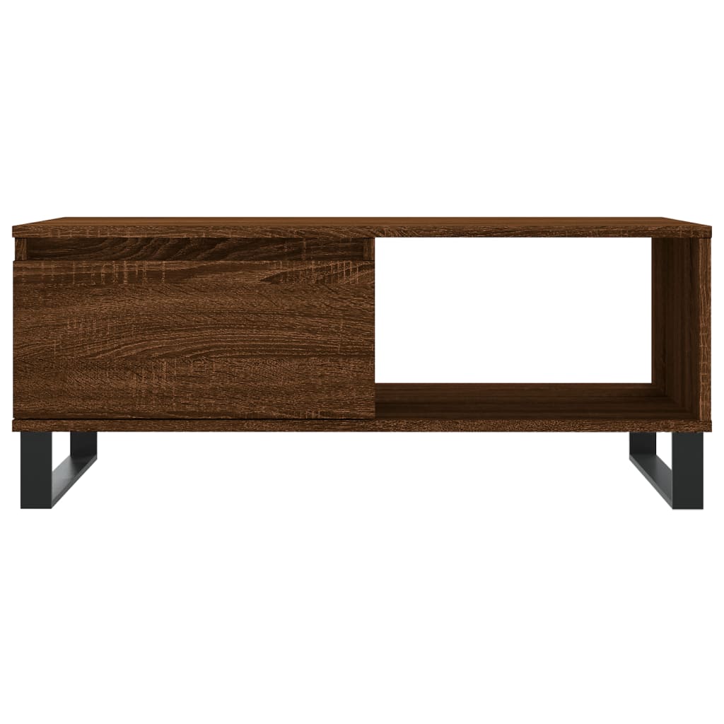  Coffee Table, Brown Oak, 90x50x36.5 Cm
