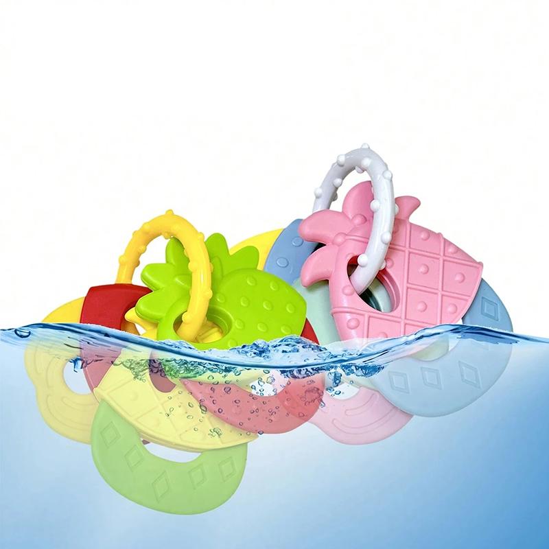 Fruit Shape Baby Silicone Teeth Glue Molar Tooth Fixing Device Rattle Teeth Glue for Infant Dental Development