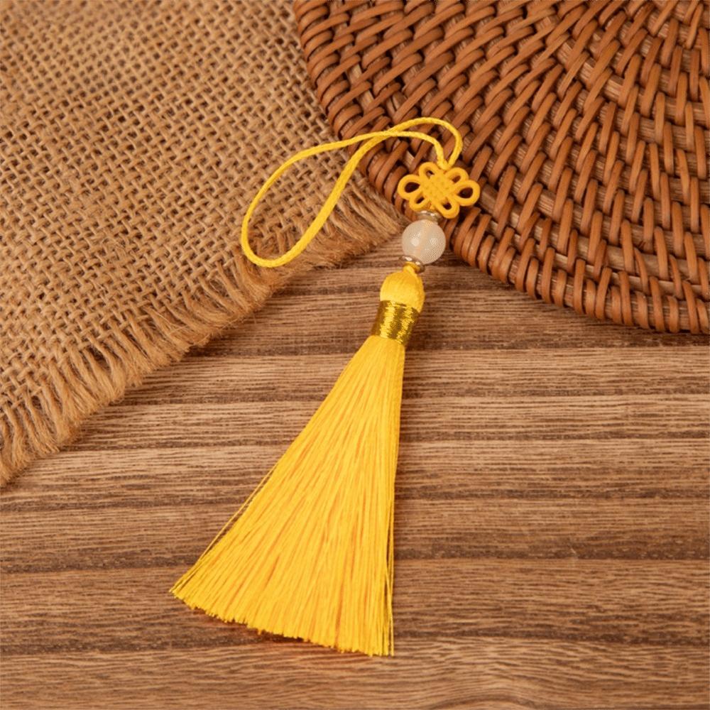 10PCS Multicolor Tassel Chinese Knot Tassels With Jade Beads Jade Beads Tassels For Jewelry Making