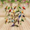 Acrylic Parrot Tree Hanging Decoration 2D Flat Colorful Parrot Indoor Outdoor Christmas Tree Wall Window Hanging Bird Sign Ornament