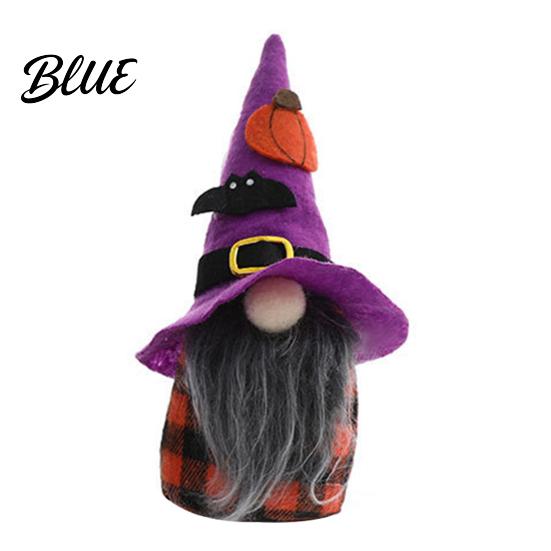 Halloween Party Ornaments Plush Gnome Decoration Spooky Witch Hat Swedish Tomte Elf Figurine Soft Fabric Collectibles Mini Scandinavian Dwarf