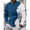 T-shirt Strumenti Musicali da Uomo Chitarra Pianoforte Stampa 3D Manica Lunga Tee Harajuku Y2k Tee Streetwear Top Oversize Abbigliamento Uomo