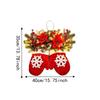 Snowflake Door Hanging Decor Artificial Pinecone Poinsettia Mitten Shaped Door Ornament Red Berries Luminous Christmas Garland