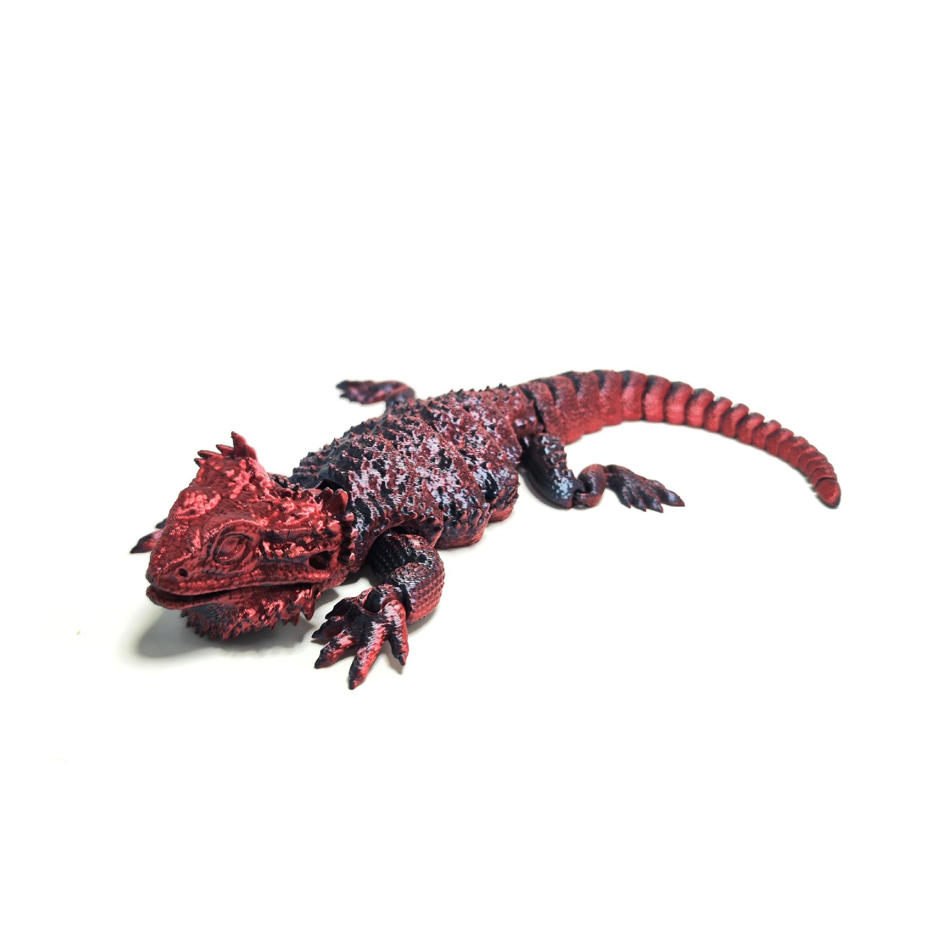 3D Printed Articulated Lizard Model: Movable Simulation Toy & Decorative Craft Gift.