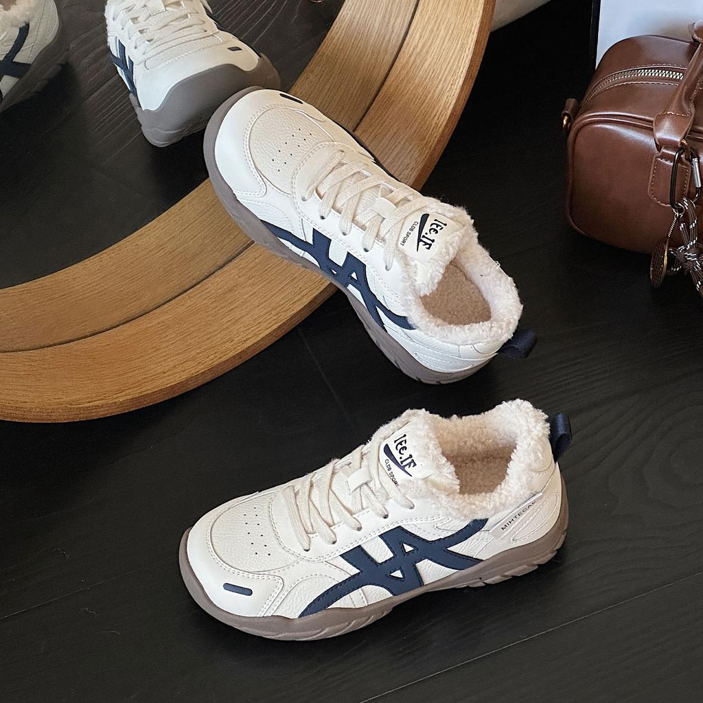 Retro German Training Shoes Women's New Autumn and Winter Heightening Casual and Versatile Forrest Gump Shoes Soft-soled Cotton Warm Sports Shoes