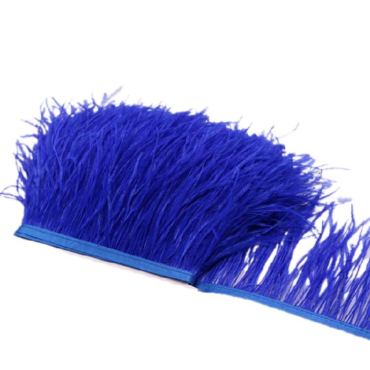 

Craft Furring Trim Feathered Furring Ribbon Trim Fabric for Craft Project Clothing Making Costume Decoration темно-синий