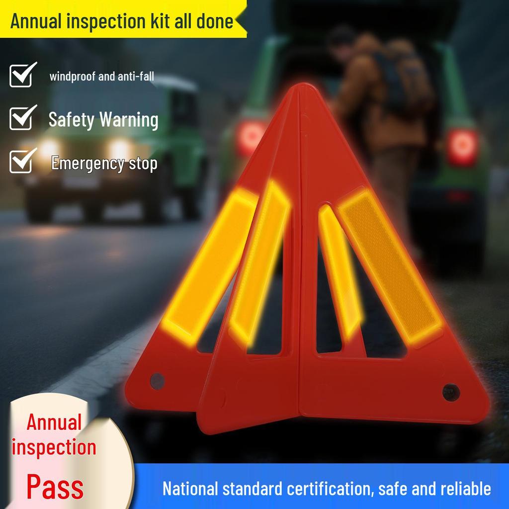 Foldable Reflective Triangle Warning Sign for Car Accidents