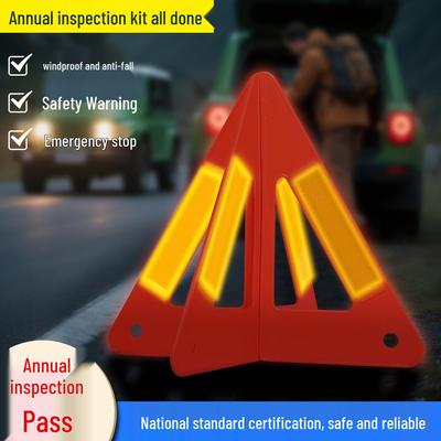 Triangle de signalisation réfléchissant pliable pour accidents de voiture