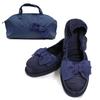 Kirsch Blute Portable Slippers with Heels Kirsch Ribbon 3.5cm (Navy) - KS35C-NS22-L