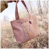 Canvas Shoulder Crossbody Bag Large Capacity Student College Tote Bag Simple Literary Class Bag