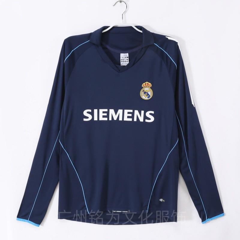 Mens Long Sleeve Retro Football Jersey Vintage Team Sportswear Soccer Fans