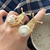 Snail Shell Rings With Natural Shell Design Bold Statement Jewelry For Beach Resort Style And Everyday Wear