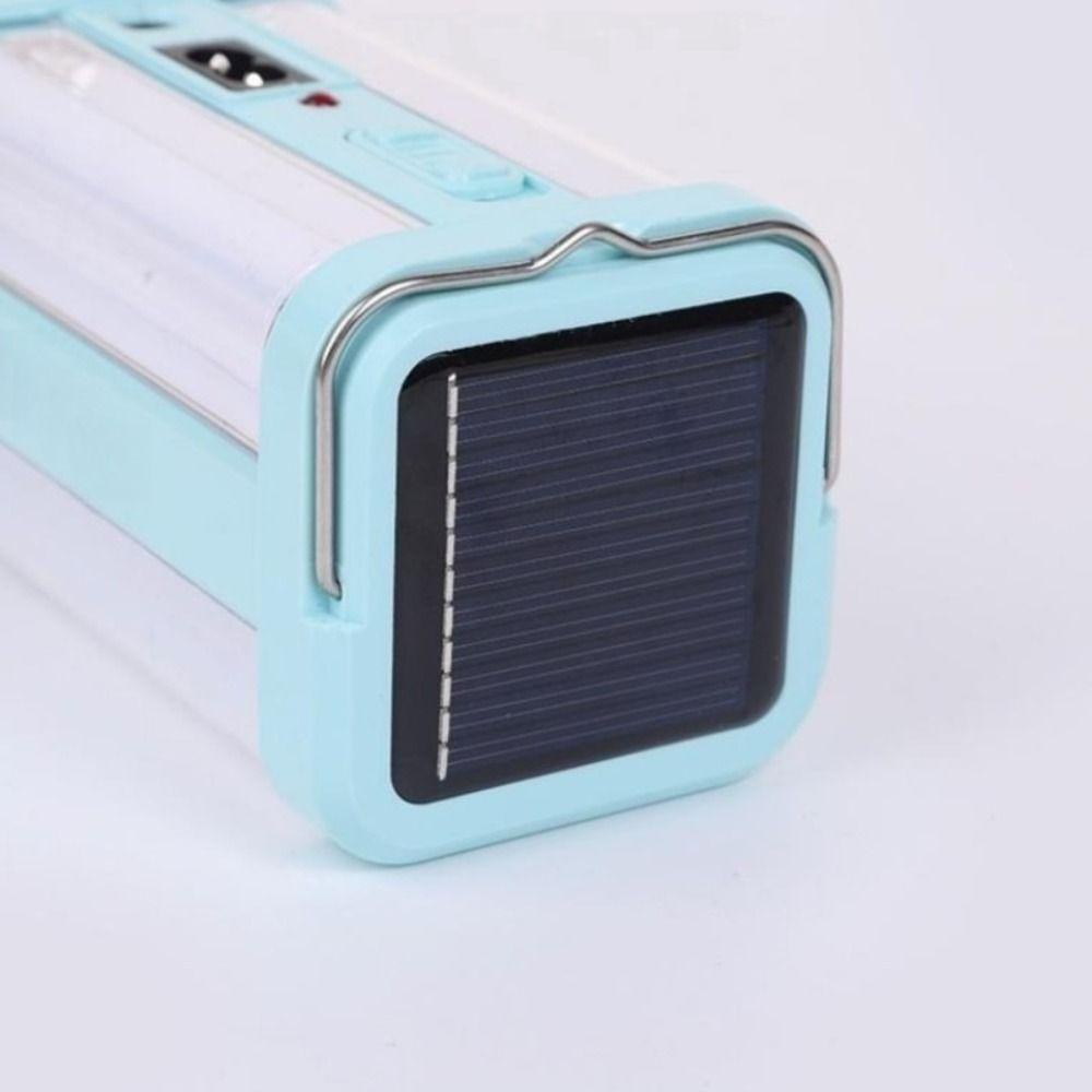 Super Bright LED Solar Camping Light Rechargeable Multipurpose Portable Tent Light 2 Mode Flashlight EU Plug Working Light
