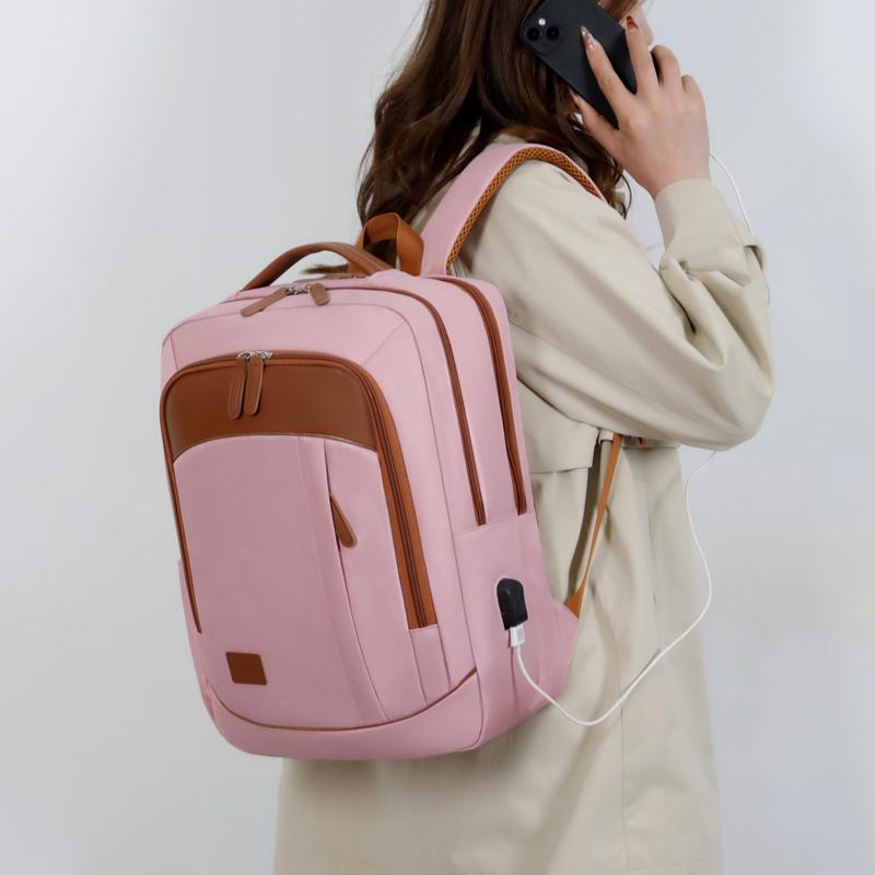 Unisex Large Capacity Laptop Backpack – Lightweight & Stylish Carry-On Bag for Business Trips & Commute