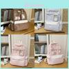 Anime Girl Double Shoulder Backpack For School With Nylon Material And Dot Pattern