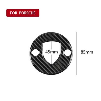 Carbon Fiber Steering Wheel Emblem Decoration 3D Stickers FIT For Porsche Macan Panamera 718 New Cayenne Car Styling Accessories