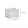 2 Pcs Clear Acrylic Storage Box, Multifunction Pen Holder, Countertop Business Card Rack