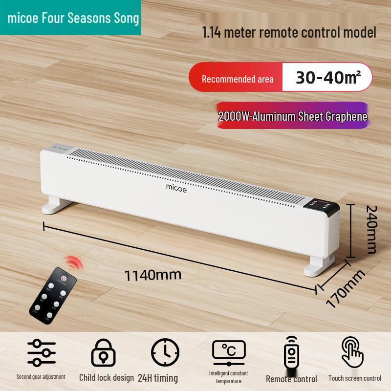 Graphene Skirting Board Heater: Energy-Saving Winter Floor Blower 2025